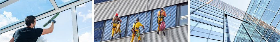 Reinigung von Glasflächen, Fenstern und Fassaden